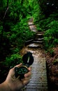 Compass jungle navigation Royalty Free Stock Photo