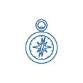 Compass line icon concept. Compass flat  vector symbol, sign, outline illustration. Royalty Free Stock Photo