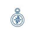Compass line icon concept. Compass flat  vector symbol, sign, outline illustration. Royalty Free Stock Photo