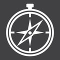 Compass line icon, navigation and travel Royalty Free Stock Photo