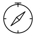 Compass Line Icon. Vector Simple Minimal 96x96 Pictogram