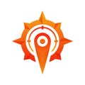Compass location logo element design template icon Royalty Free Stock Photo
