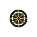 Compass logo design. pointer north, south, east, west, compass symbol. direction sign. vector element illustration