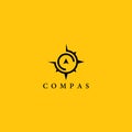 Compass logo vector icon Royalty Free Stock Photo