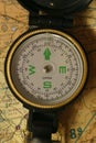 Compass on Map