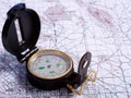 A Compass on a map