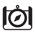 Compass,  map, navigation, directions fully editable vector icon Royalty Free Stock Photo
