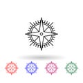 Compass multi color icon. Simple thin line, outline vector of navigation icons for ui and ux, website or mobile application Royalty Free Stock Photo