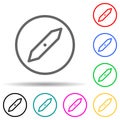 compass multi color style icon. Simple thin line, outline vector of web icons for ui and ux, website or mobile application Royalty Free Stock Photo