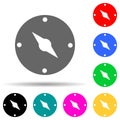 compass multi color style icon. Simple thin line, outline vector of web icons for ui and ux, website or mobile application Royalty Free Stock Photo