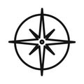 compass navigation icon mark in filled style