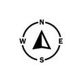 Compass navigator arrow icon on isolated white background. Eps 10 vector