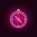 compass neon icon. Elements of Navigation set. Simple icon for websites, web design, mobile app, info graphics