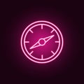 Compass neon icon. Elements of turizm set. Simple icon for websites, web design, mobile app, info graphics