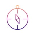 compass nolan icon. Simple thin line, outline vector of Measuring Instruments icons for ui and ux, website or mobile application Royalty Free Stock Photo