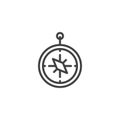 Compass outline icon