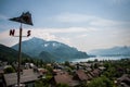 Compass over Austrian lake district Royalty Free Stock Photo