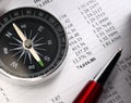 Compass and pen Royalty Free Stock Photo