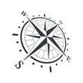 Compass in perspective graphic symbol