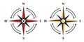 Compass pointer icon with white background, Direction, map navigation symbol
