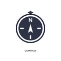 compass pointing north east icon on white background. Simple element illustration from airport terminal concept