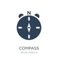 compass pointing north icon in trendy design style. compass pointing north icon isolated on white background. compass pointing Royalty Free Stock Photo