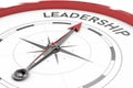 Compass pointing to leadership