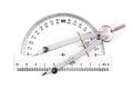 Compass on protractor Royalty Free Stock Photo