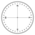 Compass Protractor vector