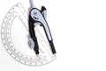 Compass and protractor on a white background Royalty Free Stock Photo