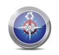 Compass and recycle symbol. illustration Royalty Free Stock Photo