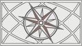 Compass Rose with Abstract Intersecting Lines Design, vector design Generative AI Royalty Free Stock Photo