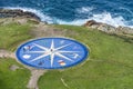 Compass rose in A Coruna, Galicia, Spain. Royalty Free Stock Photo