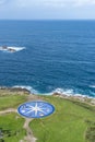 Compass rose in A Coruna, Galicia, Spain. Royalty Free Stock Photo