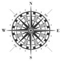 Compass rose isolated on white. Royalty Free Stock Photo