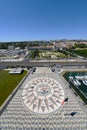 Compass Rose and Mappa Mundi, Belem, Lisbon, Portugal Royalty Free Stock Photo