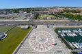 Compass Rose and Mappa Mundi, Belem district in Lisbon, Portugal Royalty Free Stock Photo