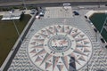 Compass Rose and Mappa Mundi, Belem, Lisbon, Portugal Royalty Free Stock Photo