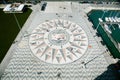 Compass rose from Monument to Discoveries in Lisbon Royalty Free Stock Photo