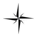 Compass rose - nautical chart. Travel equipment displaying orientation of world directions - north, east, south and west