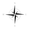 Compass rose - nautical chart. Travel equipment displaying orientation of world directions - north, east, south and west