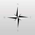 Compass rose - nautical chart. Travel equipment displaying orientation of world directions - north, east, south and west