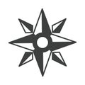 Compass rose navigation cartography journey equipment line design icon