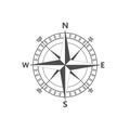 Compass rose, navigition icon. Vector illustration, flat design Royalty Free Stock Photo