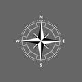 Compass rose, navigition icon. Vector illustration, flat design Royalty Free Stock Photo