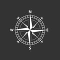 Compass rose, navigition icon. Vector illustration, flat design Royalty Free Stock Photo