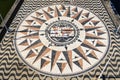 Compass Rose Square in Lisbon, Portugal Royalty Free Stock Photo