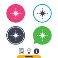 Compass sign icon. Windrose navigation symbol.