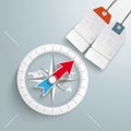 Compass Silver Background Price Sticker Royalty Free Stock Photo