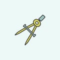 compass sketch icon. Element of education icon for mobile concept and web apps. Field outline compass sketch icon can be used for